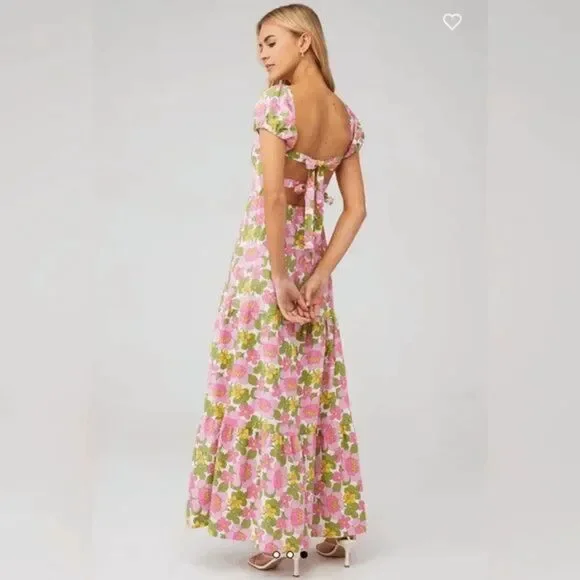 Show Me Your Mumu NWT women's cathy maxi dress in fresh flora Size XS - Picture 3 of 5